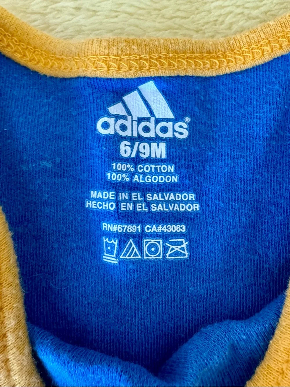 adidas UCLA Baby Onesie Set in Blue and Gold